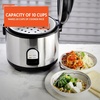 image:imageIMUSA 10 Cup Deluxe Stainless Steel Electric Rice Cooker with Steam Tray10 Cups