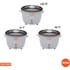 image:imageIMUSA 10 Cup Deluxe Stainless Steel Electric Rice Cooker with Steam Tray3 Cups
