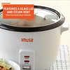 image:imageIMUSA 10 Cup Deluxe Stainless Steel Electric Rice Cooker with Steam Tray3 Cups