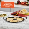 image:imageIMUSA 11in Carbon Steel Nonstick Round Comal with Cool Touch Handles BlackBakelite Handles
