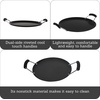 image:imageIMUSA 11in Carbon Steel Nonstick Round Comal with Cool Touch Handles BlackBakelite Handles