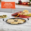 image:imageIMUSA 11in Carbon Steel Nonstick Round Comal with Cool Touch Handles BlackBakelite Handles