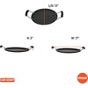 image:imageIMUSA 11in Carbon Steel Nonstick Round Comal with Cool Touch Handles BlackBakelite Handles