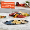 image:imageIMUSA 11in Carbon Steel Nonstick Round Comal with Cool Touch Handles BlackMetal Handles