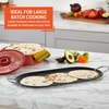 image:imageIMUSA 11in Carbon Steel Nonstick Round Comal with Cool Touch Handles BlackMetal Handles