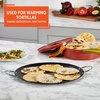 image:imageIMUSA 11in Carbon Steel Nonstick Round Comal with Cool Touch Handles BlackMetal Handles