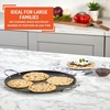 image:imageIMUSA 11in Carbon Steel Nonstick Round Comal with Cool Touch Handles BlackMetal Handles