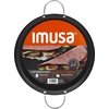 image:imageIMUSA 11in Carbon Steel Nonstick Round Comal with Cool Touch Handles BlackMetal Handles