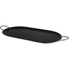 image:imageIMUSA 11in Carbon Steel Nonstick Round Comal with Cool Touch Handles BlackMetal Handles