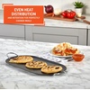 image:imageIMUSA 11in Carbon Steel Nonstick Round Comal with Cool Touch Handles BlackMetal Handles