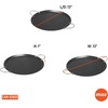 image:imageIMUSA 11in Carbon Steel Nonstick Round Comal with Cool Touch Handles BlackMetal Handles