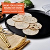 image:imageIMUSA 11in Carbon Steel Nonstick Round Comal with Cool Touch Handles BlackMetal Handles