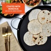 image:imageIMUSA 11in Carbon Steel Nonstick Round Comal with Cool Touch Handles BlackMetal Handles