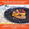 image:imageIMUSA 11in Carbon Steel Nonstick Round Comal with Cool Touch Handles BlackMetal Handles