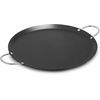 image:imageIMUSA 11in Carbon Steel Nonstick Round Comal with Cool Touch Handles BlackMetal Handles