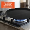 image:imageIMUSA 11in Carbon Steel Nonstick Round Comal with Cool Touch Handles BlackMetal Handles