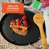 image:imageIMUSA 11in Carbon Steel Nonstick Round Comal with Cool Touch Handles BlackMetal Handles