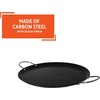image:imageIMUSA 11in Carbon Steel Nonstick Round Comal with Cool Touch Handles BlackMetal Handles