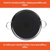 image:imageIMUSA 11in Carbon Steel Nonstick Round Comal with Cool Touch Handles BlackMetal Handles