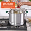 image:imageIMUSA 12 Qt Mexican Aluminum Steamer with Glass Lid amp Green Handles