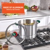 image:imageIMUSA 12 Qt Mexican Aluminum Steamer with Glass Lid amp Green Handles