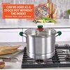 image:imageIMUSA 12 Qt Mexican Aluminum Steamer with Glass Lid amp Green Handles