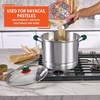 image:imageIMUSA 12 Qt Mexican Aluminum Steamer with Glass Lid amp Green Handles