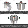 image:imageIMUSA 12 Qt Mexican Aluminum Steamer with Glass Lid amp Green Handles