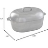 image:imageIMUSA 13 Inch Cajun Cast Aluminum Oval Roaster with Lid for Vegetables15 Inch