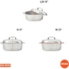 image:imageIMUSA 13 Inch Cajun Cast Aluminum Oval Roaster with Lid for Vegetables18 Inch