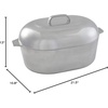image:imageIMUSA 13 Inch Cajun Cast Aluminum Oval Roaster with Lid for Vegetables18 Inch