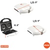 image:imageIMUSA 2 Slot Electric Sandwich Maker for Breakfast Nonstick WhiteArepa maker