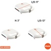 image:imageIMUSA 2 Slot Electric Sandwich Maker for Breakfast Nonstick WhiteArepa maker