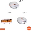 image:imageIMUSA 2 Slot Electric Sandwich Maker for Breakfast Nonstick WhiteSandwich