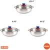 image:imageIMUSA 32 Qt Boricua Polished Aluminum Caldero with Glass LidBoriqua