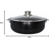image:imageIMUSA 44 Qt Bistro Cera Aluminum Speckled Black Ceramic Caldero Oven Safe44 Quarts
