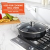 image:imageIMUSA 44 Qt Bistro Cera Aluminum Speckled Black Ceramic Caldero Oven Safe44 Quarts Pack of 2
