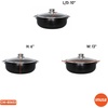 image:imageIMUSA 44 Qt Bistro Cera Aluminum Speckled Black Ceramic Caldero Oven Safe44 Quarts Pack of 2