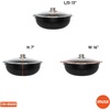 image:imageIMUSA 44 Qt Bistro Cera Aluminum Speckled Black Ceramic Caldero Oven Safe9 Quarts