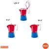 image:imageIMUSA 6 Cup Caribbean Cast Aluminum Stovetop Coffee MakerRed