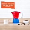 image:imageIMUSA 6 Cup Caribbean Cast Aluminum Stovetop Coffee MakerRed