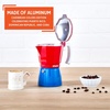 image:imageIMUSA 6 Cup Caribbean Cast Aluminum Stovetop Coffee MakerRed