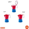 image:imageIMUSA 6 Cup Caribbean Cast Aluminum Stovetop Coffee MakerRed