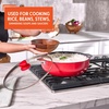 image:imageIMUSA 69 Qt Large Red Aluminum Dutch Oven Caldero with Black Ceramic Nonstick amp Glass Lid  Big Rice Stew Cooking Pot for Soups Beans Braising amp Traditional Hispanic Recipes69 Qt