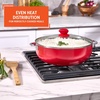 image:imageIMUSA 69 Qt Large Red Aluminum Dutch Oven Caldero with Black Ceramic Nonstick amp Glass Lid  Big Rice Stew Cooking Pot for Soups Beans Braising amp Traditional Hispanic Recipes69 Qt