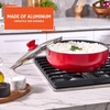 image:imageIMUSA 69 Qt Large Red Aluminum Dutch Oven Caldero with Black Ceramic Nonstick amp Glass Lid  Big Rice Stew Cooking Pot for Soups Beans Braising amp Traditional Hispanic Recipes69 Qt
