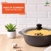image:imageIMUSA 7 Qt Cocotte Cera Aluminum Black Ceramic Caldero with Glass Lid