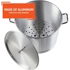 image:imageIMUSA Aluminum Steamer Dual Piece Set 28Qt and 10Qt Silver28 Qt and 10 Qt