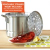 image:imageIMUSA Aluminum Steamer Dual Piece Set 28Qt and 10Qt Silver28 Qt and 10 Qt