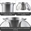 image:imageIMUSA Aluminum Steamer Dual Piece Set 28Qt and 10Qt Silver32 Qt and 10 Qt